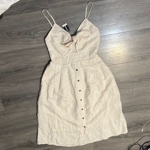 Express tie front button down dress